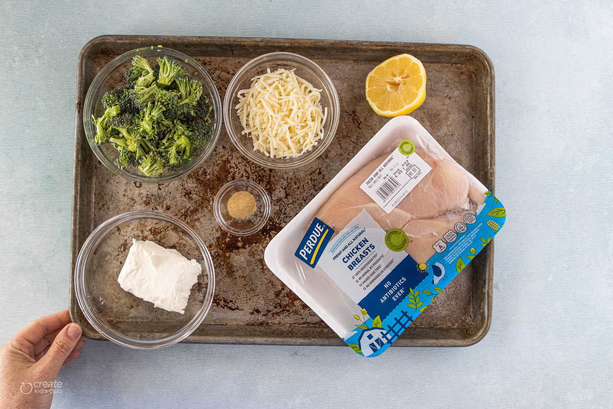 ingredients for broccoli and cheese chicken