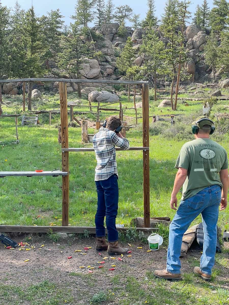 family at a shooting range