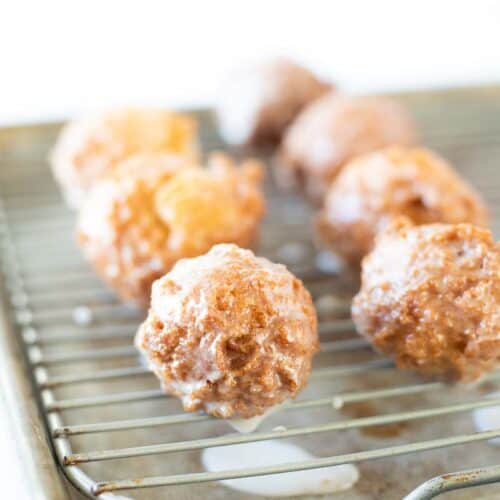 glazed donuts on cooling rack