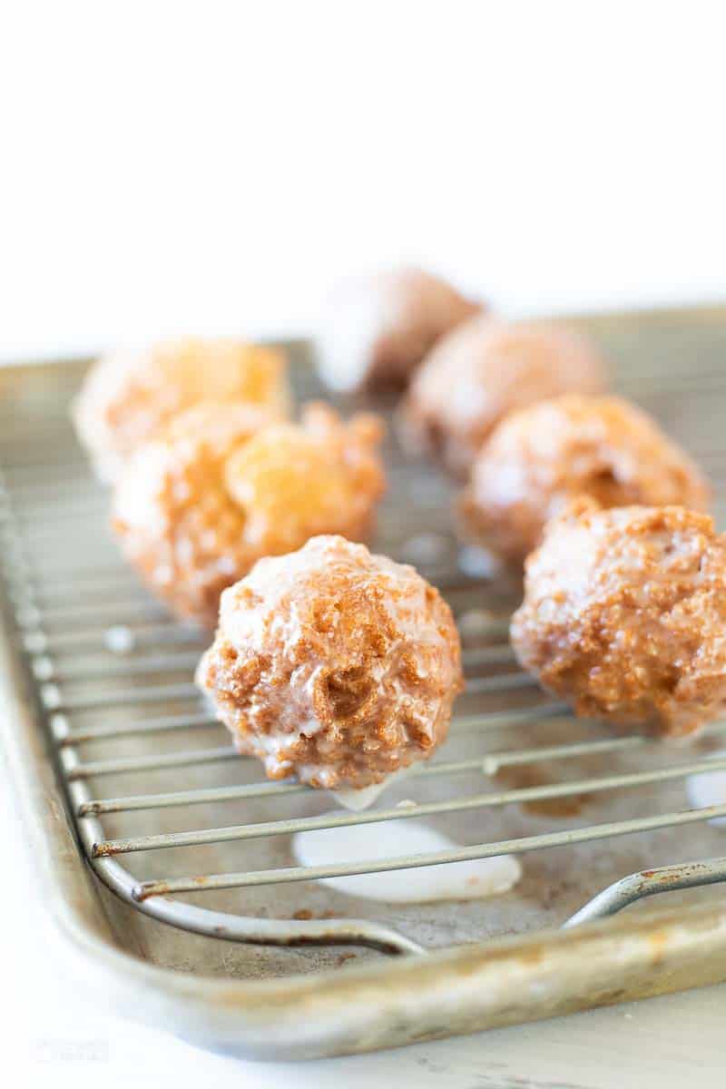 glazed donuts on cooling rack