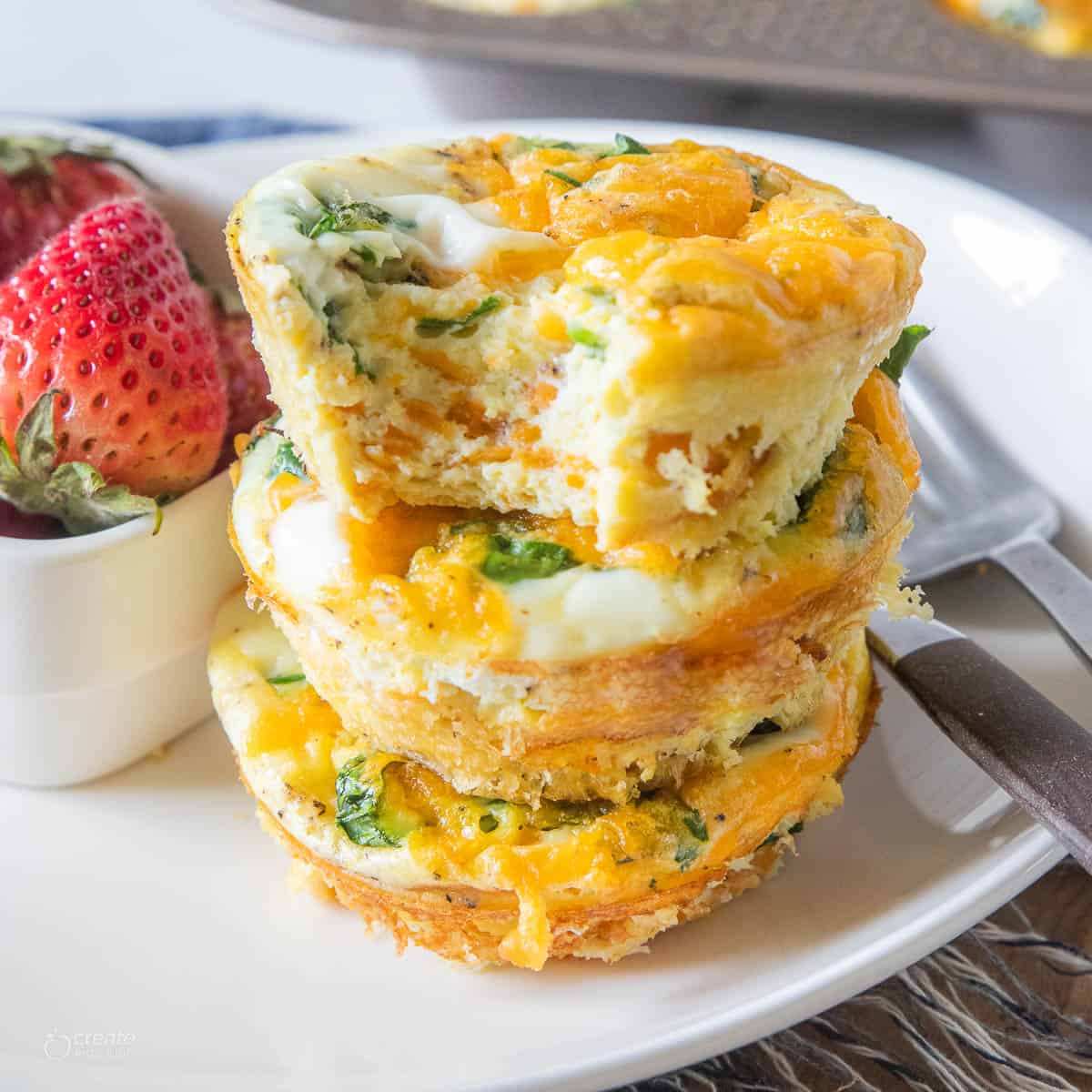 egg muffins on a plate