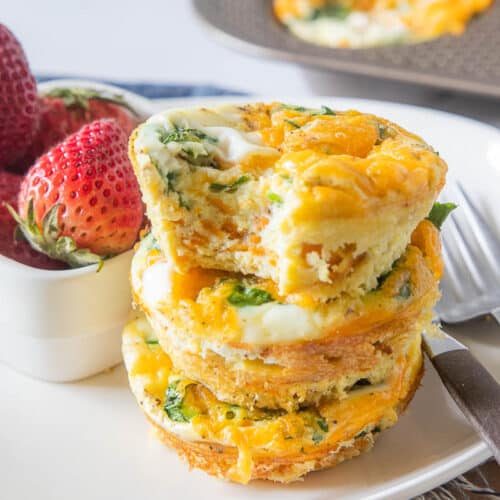 egg muffins on a plate