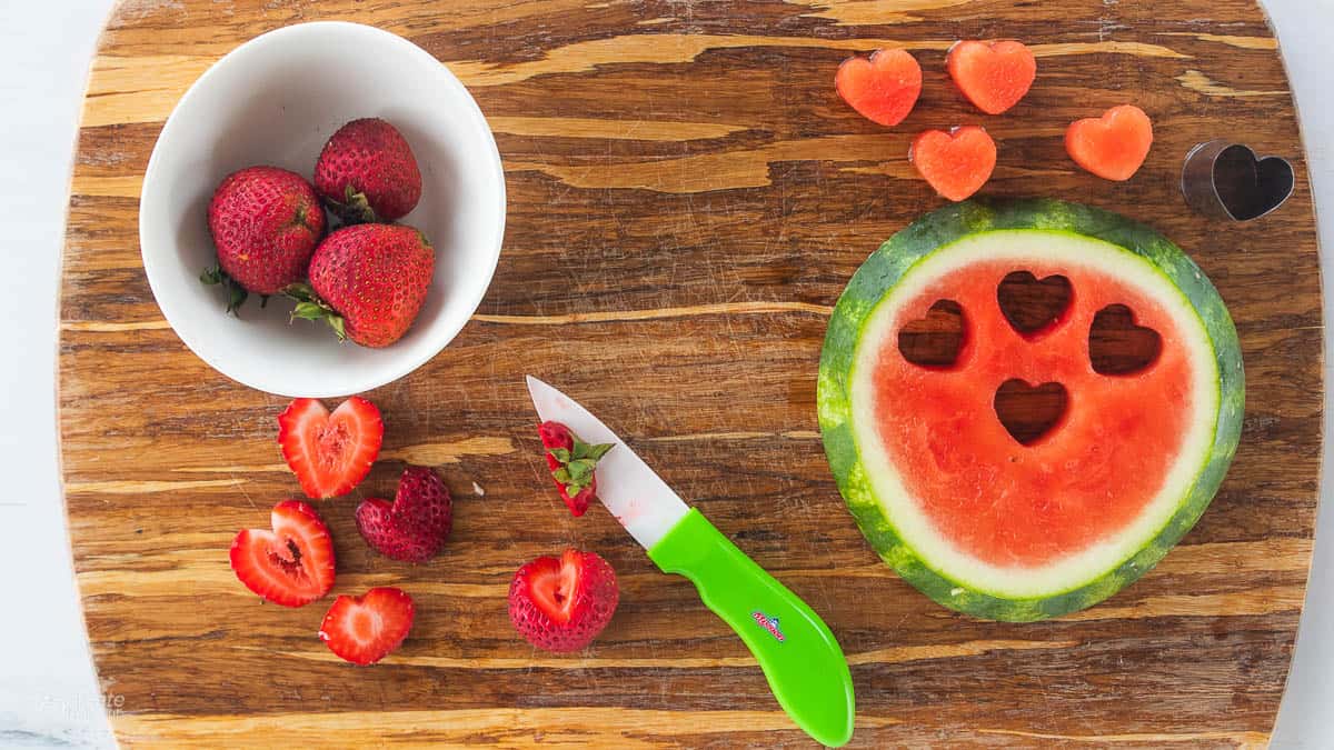 fruit sliced in the shape of a heart