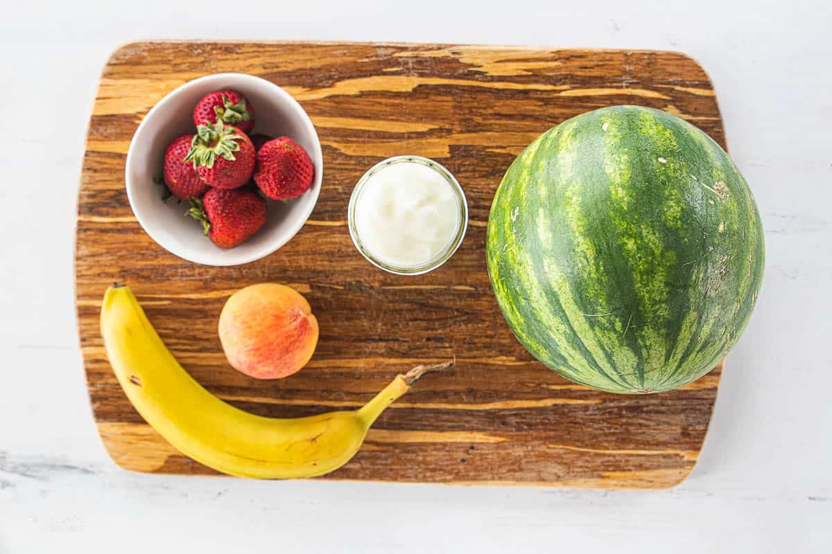 ingredients for fruit and yogurt parfait