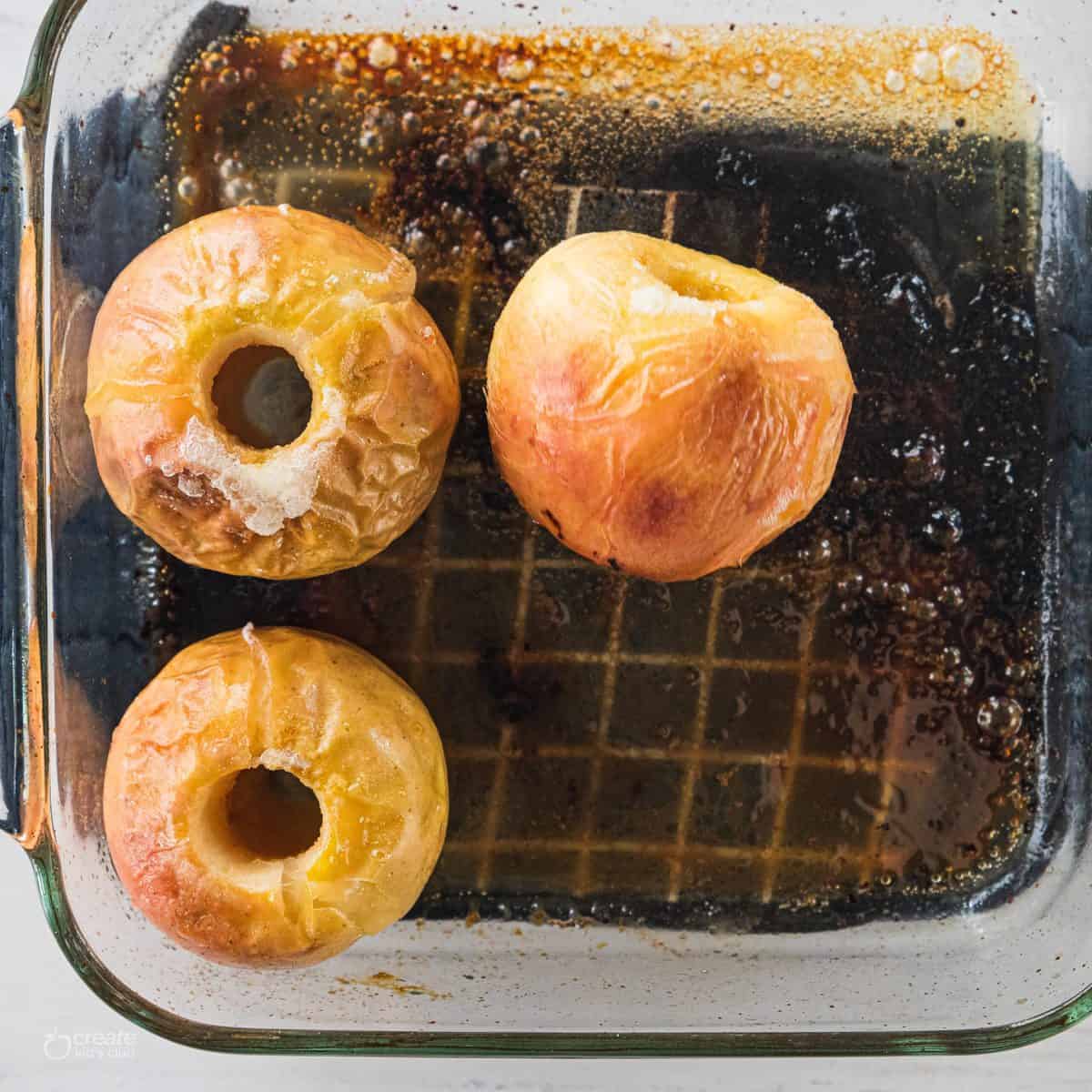 baked apples in dish