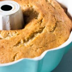 apple cake in bundt pan