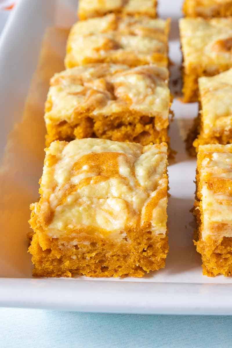 close up view of pumpkin bar