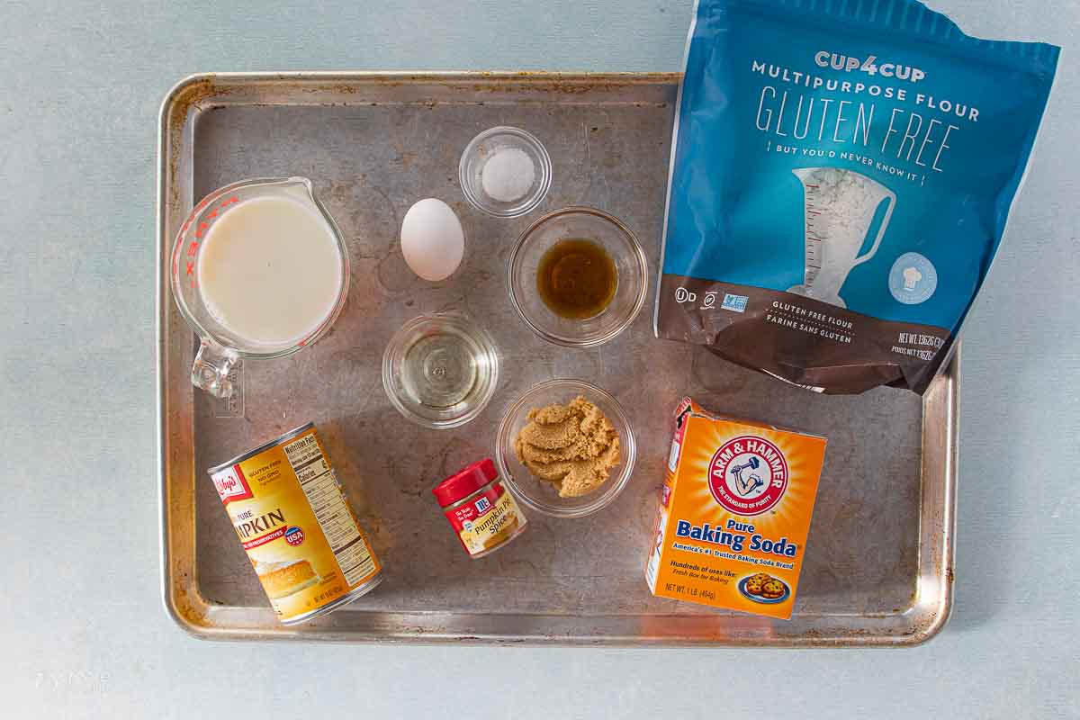 ingredients for gluten free pumpkin pancakes