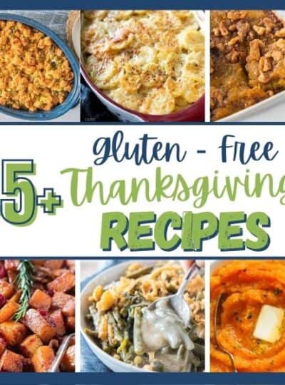 6 pictures of gluten free thanksgiving recipes.