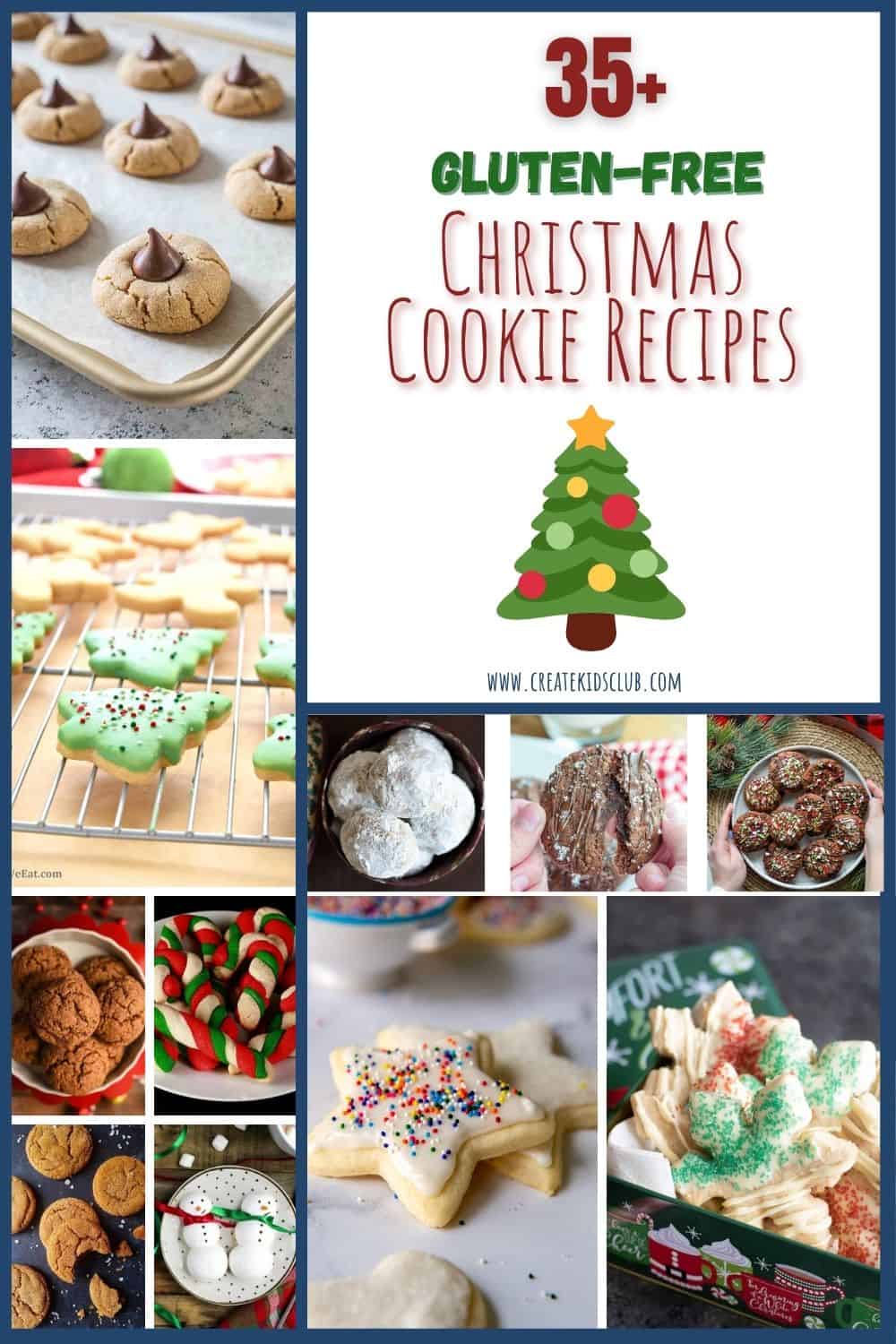 11 pictures of gluten free Christmas cookie recipes.