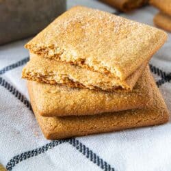 stacked homemade gluten free graham crackers