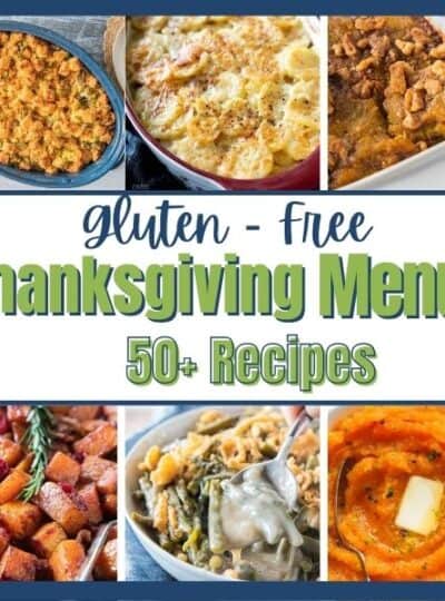 6 pictures of gluten free Thanksgiving menu ideas.