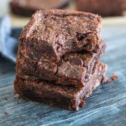 stacked brownies