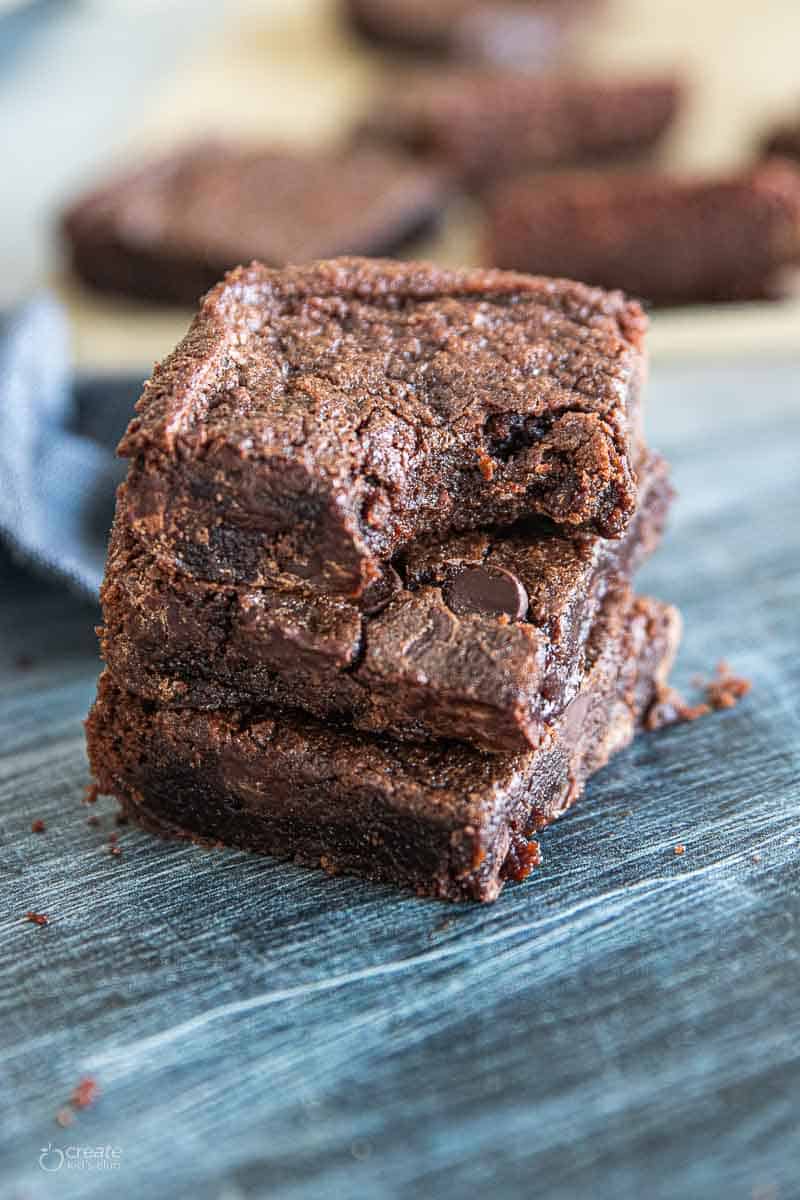stacked brownies