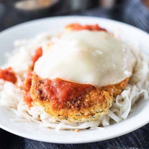 gluten free chicken parmesan and noodles