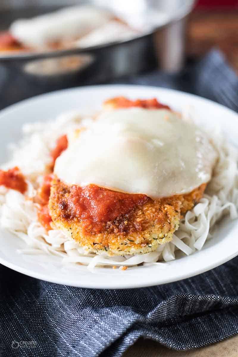 gluten free chicken parmesan and noodles