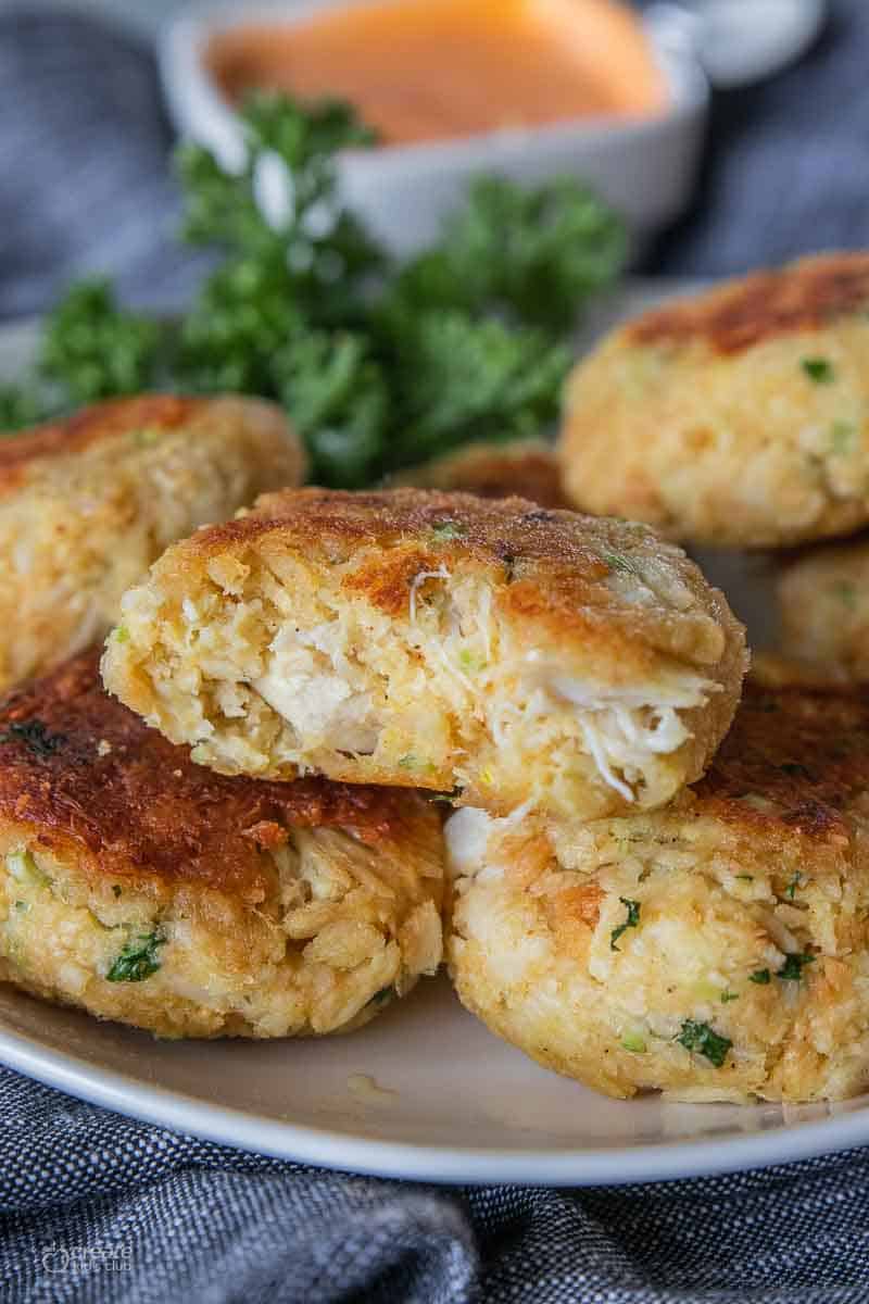 crab cakes on a plate