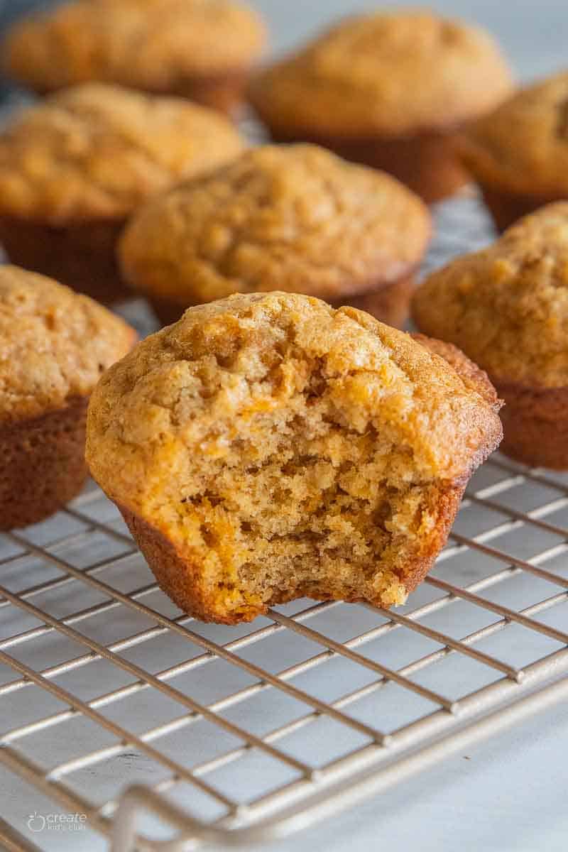 bite missing from sweet potato muffin