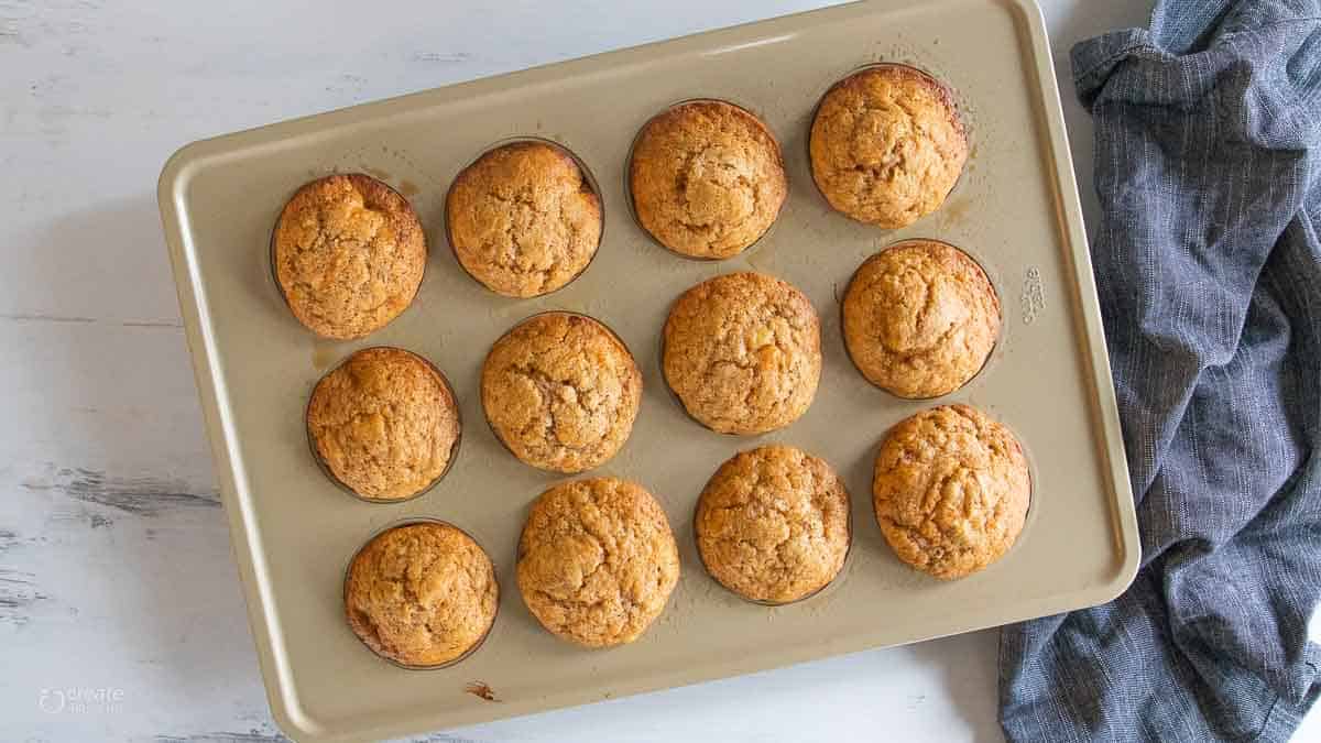 top view of gluten free sweet potato muffins