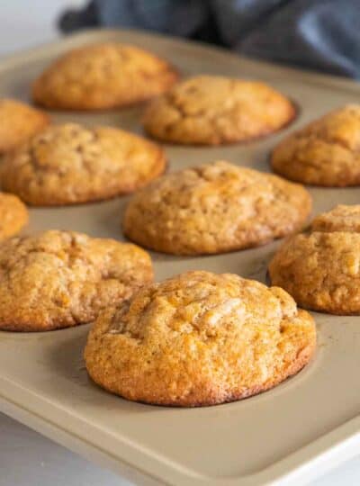 baked sweet potato muffins in muffin tin