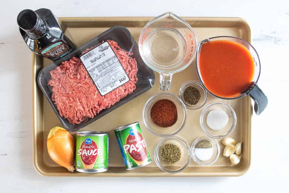 ingredients for gluten free pasta sauce