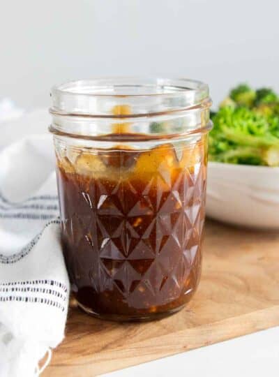 stir fry sauce in mason jar