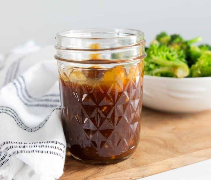 stir fry sauce in mason jar