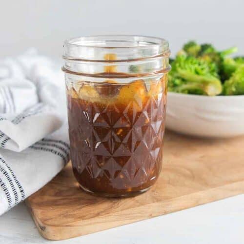 stir fry sauce in mason jar