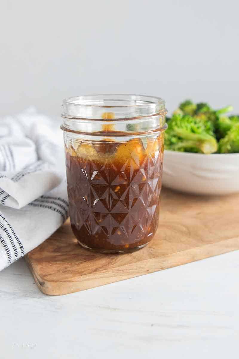 stir fry sauce in mason jar