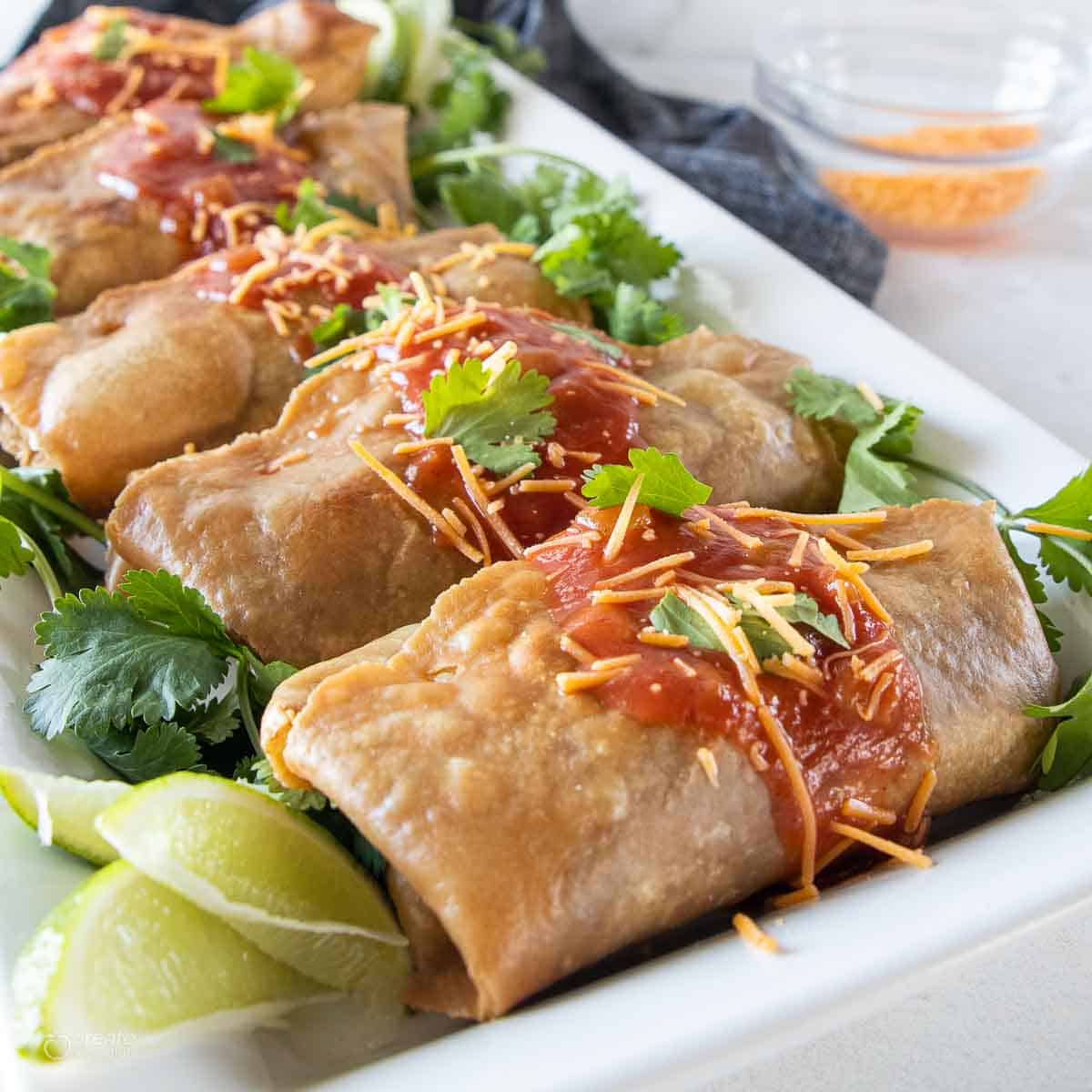 Easy Beef Chimichangas