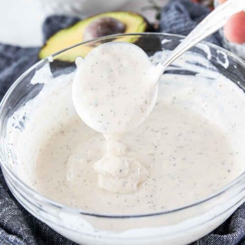 dairy free ranch in mixing bowl