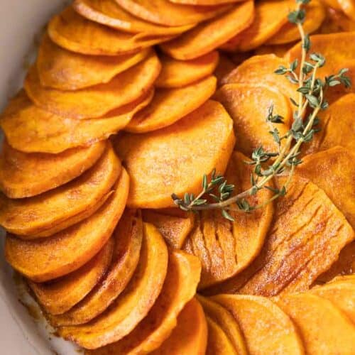 Carmelized Baked Sweet Potato Slices - Create Kids Club