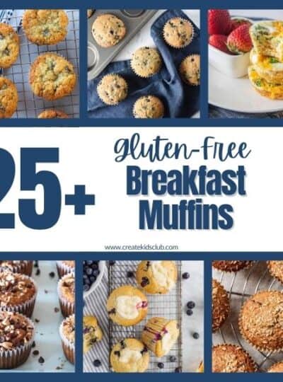 6 pictures of breakfast muffins from blueberry to egg muffins.
