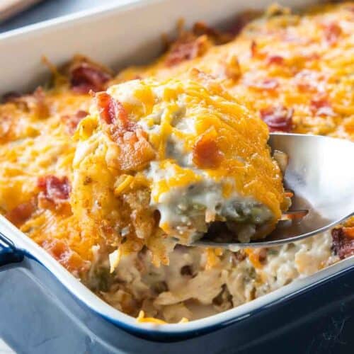 Chicken Bacon Ranch Tatertot Casserole - Create Kids Club