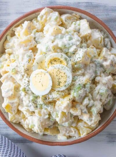 potato salad in serving bowl