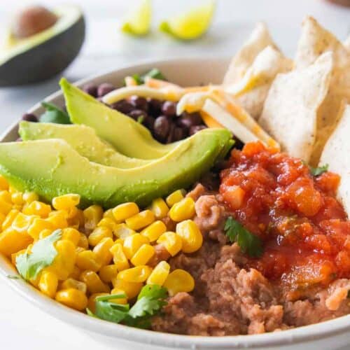 side view of nacho bowl