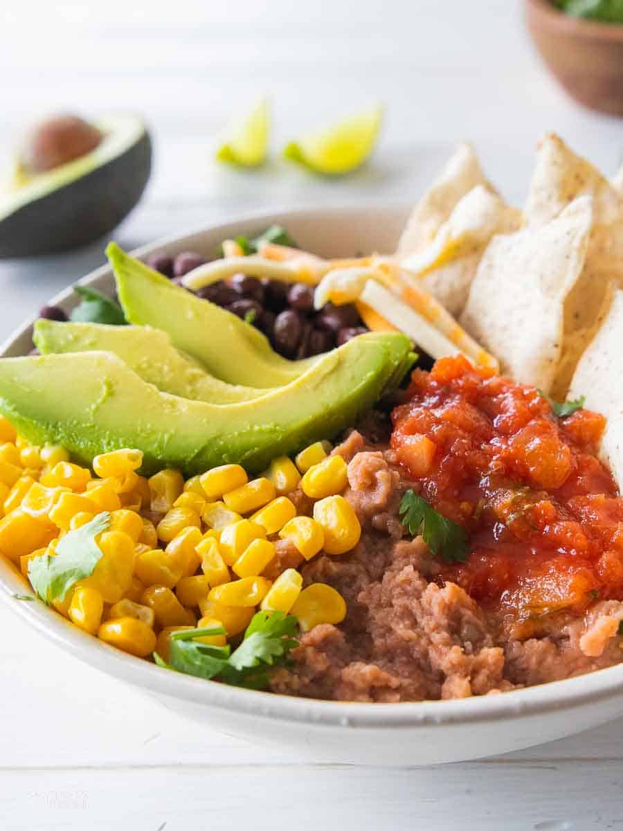 side view of nacho bowl