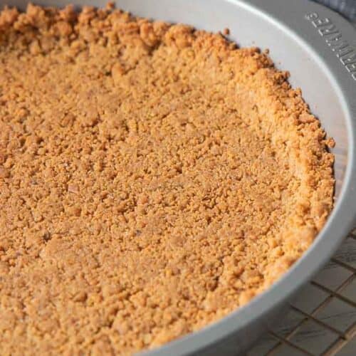 graham cracker crust in pie pan