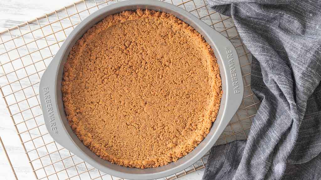 top view of gluten free graham cracker crust