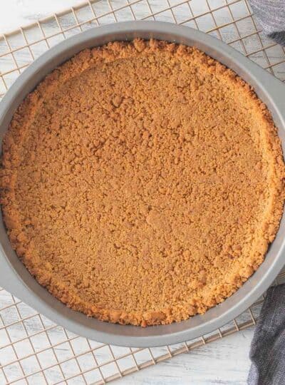 graham cracker crust in pie pan