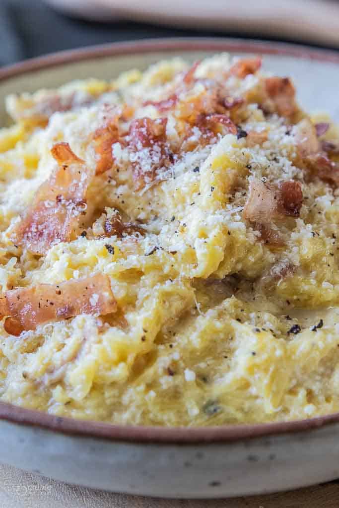 spaghetti squash carbonara