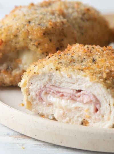 sliced chicken cordon bleu