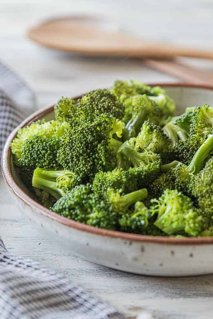 steamed broccoli in a bowl