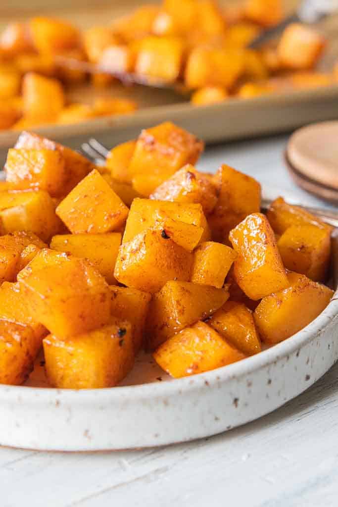 roasted butternut squash with brown sugar