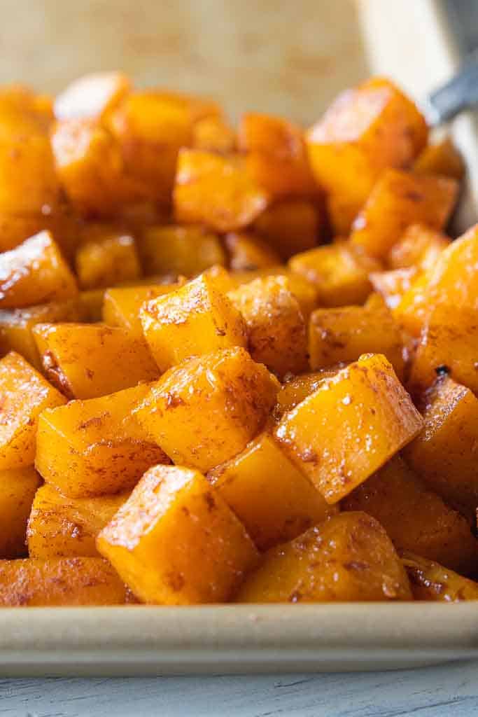 roasted butternut squash with brown sugar