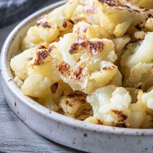 roasted cauliflower on a plate