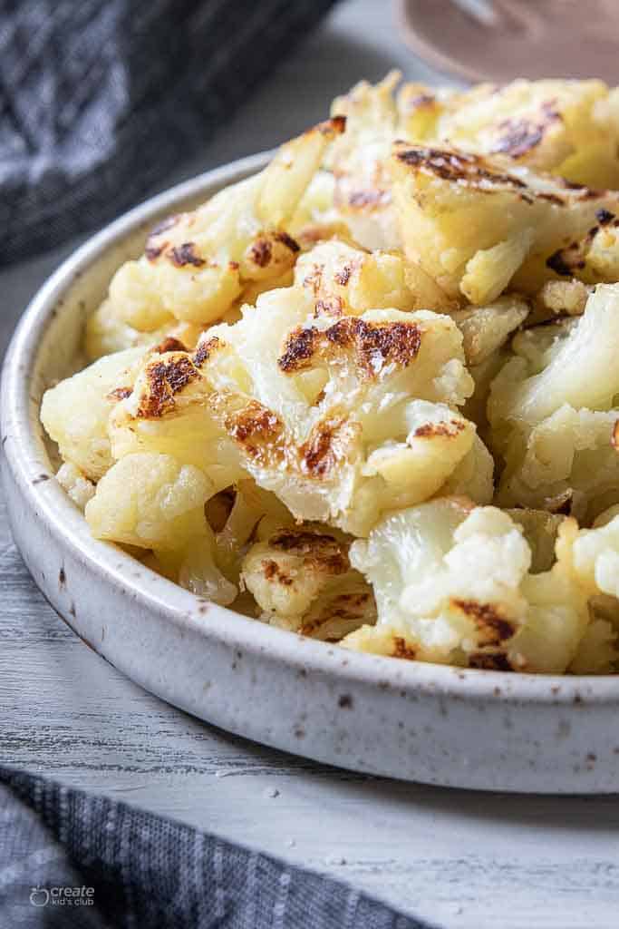 roasted cauliflower on a plate