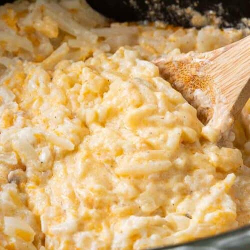 cheesy potatoes in a crockpot