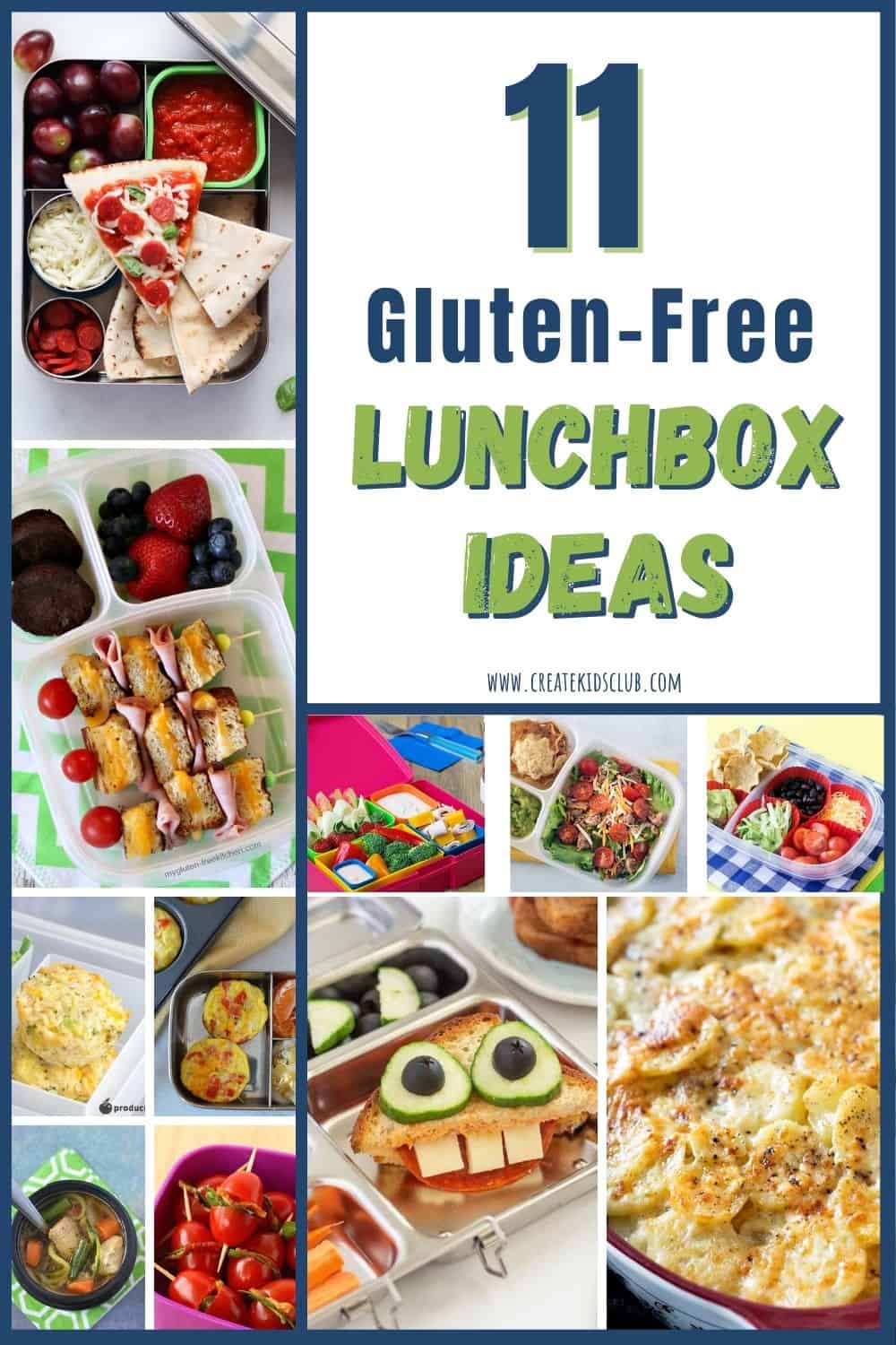 11 pictures of gluten free lunchbox ideas.