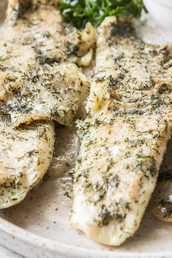 seasoned haddock on plate